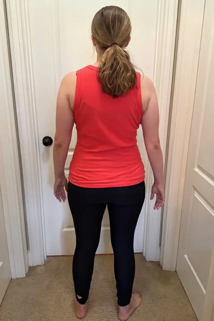 showing my before workout progress from the back