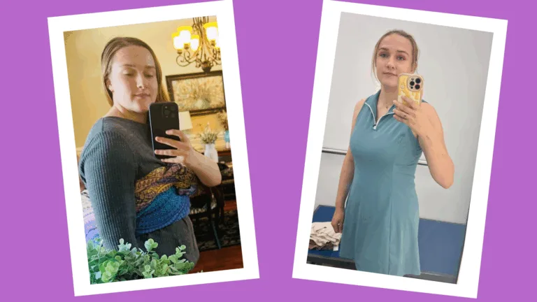 How To Lose Weight Quickly While Breastfeeding (Without Losing Your Milk Supply) 1 mom showing off her weightloss before and after